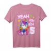 Einhorn Geburtstagsshirt für 5 Jahre Mädchen - Süßes T-Shirt zum Geburtstag & Weihnachten für kleine Kinder
