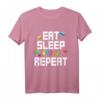 Eat Sleep Build Repeat Building Blocks Bricks Master Builder T-Shirt  Perfect Gift for Kids and Little Builders