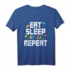 Eat Sleep Build Repeat Building Blocks Bricks Master Builder T-Shirt  Perfect Gift for Kids and Little Builders