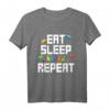 Eat Sleep Build Repeat Building Blocks Bricks Master Builder T-Shirt  Perfect Gift for Kids and Little Builders