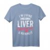 Lebertransplantation Überlebender Organempfänger recycelte Teile T-Shirt - Humorvolle Kleidung zur Organspende-Bewusstseinsförderung
