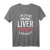 Lebertransplantation Überlebender Organempfänger recycelte Teile T-Shirt - Humorvolle Kleidung zur Organspende-Bewusstseinsförderung