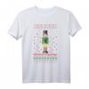 Glückauf Erzgebirge Weihnachten T-Shirt mit Nussknacker und Schnee  Traditionelles Weihnachtsdesign für Bergbau- und Erzgebirge-Fans