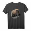 Bison Büffel Rind Design Illustration Geschenk T-Shirt  Perfekt für Naturschützer, Tierliebhaber und Safari-Fans zu Weihnachten & Geburtstag