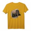 Bison Büffel Rind Design Illustration Geschenk T-Shirt  Perfekt für Naturschützer, Tierliebhaber und Safari-Fans zu Weihnachten & Geburtstag