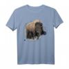 Bison Büffel Rind Design Illustration Geschenk T-Shirt  Perfekt für Naturschützer, Tierliebhaber und Safari-Fans zu Weihnachten & Geburtstag