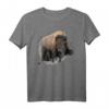 Bison Büffel Rind Design Illustration Geschenk T-Shirt  Perfekt für Naturschützer, Tierliebhaber und Safari-Fans zu Weihnachten & Geburtstag