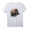Bison Büffel Rind Design Illustration Geschenk T-Shirt  Perfekt für Naturschützer, Tierliebhaber und Safari-Fans zu Weihnachten & Geburtstag