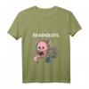 Damen Readolotl Axolotl liest Buch T-Shirt mit V-Ausschnitt  Niedliches Geschenk für Literatur- und Reptilienfans