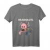 Damen Readolotl Axolotl liest Buch T-Shirt mit V-Ausschnitt  Niedliches Geschenk für Literatur- und Reptilienfans