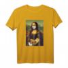 Mona Lisa mit Mundschutz, Nudeln & Klopapier - Lustiges Pandemie T-Shirt für Hamsterkäufer & Kunstliebhaber