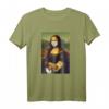 Mona Lisa mit Mundschutz, Nudeln & Klopapier - Lustiges Pandemie T-Shirt für Hamsterkäufer & Kunstliebhaber