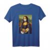 Mona Lisa mit Mundschutz, Nudeln & Klopapier - Lustiges Pandemie T-Shirt für Hamsterkäufer & Kunstliebhaber