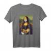 Mona Lisa mit Mundschutz, Nudeln & Klopapier - Lustiges Pandemie T-Shirt für Hamsterkäufer & Kunstliebhaber