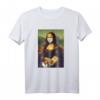Mona Lisa mit Mundschutz, Nudeln & Klopapier - Lustiges Pandemie T-Shirt für Hamsterkäufer & Kunstliebhaber