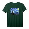 The Starry Night Van Gogh Vintage Art T-Shirt  Klassisch geschnitten, doppelt genähter Saum, ideal für Kunstliebhaber und Van Gogh Fans