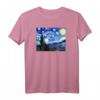 The Starry Night Van Gogh Vintage Art T-Shirt  Klassisch geschnitten, doppelt genähter Saum, ideal für Kunstliebhaber und Van Gogh Fans