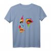 Abstraktes buntes Frauen-Kunst-Gesicht T-Shirt - Modernes Pop-Art Design für Kunst- und Modebegeisterte