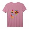 Abstraktes buntes Frauen-Kunst-Gesicht T-Shirt - Modernes Pop-Art Design für Kunst- und Modebegeisterte