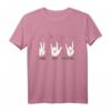 Rock & Heavy Metal Musik Geschenk - Peace Love Rock And Roll T-Shirt mit Vintage Pommesgabel Design für Musiker & Fans