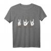 Rock & Heavy Metal Musik Geschenk - Peace Love Rock And Roll T-Shirt mit Vintage Pommesgabel Design für Musiker & Fans