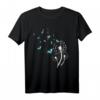 Löwenzahn und Schmetterlinge Damen T-Shirt  Niedliches Blumenmotiv für Naturliebhaberinnen, ideal als Geschenk zu Ostern, Geburtstag oder Weihnachten