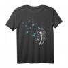 Löwenzahn und Schmetterlinge Damen T-Shirt  Niedliches Blumenmotiv für Naturliebhaberinnen, ideal als Geschenk zu Ostern, Geburtstag oder Weihnachten