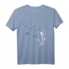 Löwenzahn und Schmetterlinge Damen T-Shirt  Niedliches Blumenmotiv für Naturliebhaberinnen, ideal als Geschenk zu Ostern, Geburtstag oder Weihnachten