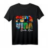 Costa Rica pura vida T-Shirt mit Strand, Jaguar, Delfinen, Tukan und buntem Papagei  Perfekt für Reisetage und Tierliebhaber