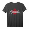 Kanada T-Shirt mit rotem Ahornblatt und Vintage Schriftzug  Fanartikel, Souvenir & Geschenk für Kanadier und Kanada-Liebhaber