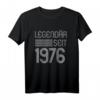 1976 T-Shirt für Frauen und Männer - Legendär seit 1976 Geburtstag, Retro Motiv für Jubiläum und Geburtstagsfeier