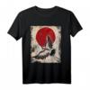 Kranich Art Japanische Kunst Vintage Retro T-Shirt  Ideal für Kranich- und Anime-Liebhaber, Japan Mythologie Fans