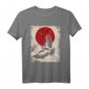 Kranich Art Japanische Kunst Vintage Retro T-Shirt  Ideal für Kranich- und Anime-Liebhaber, Japan Mythologie Fans