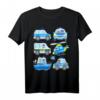Polizeiauto Kinder T-Shirt mit Polizisten und Hubschrauber - Süßes Polizei Design für Jungs, Mädchen, Damen & Herren