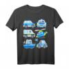 Polizeiauto Kinder T-Shirt mit Polizisten und Hubschrauber - Süßes Polizei Design für Jungs, Mädchen, Damen & Herren