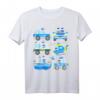 Polizeiauto Kinder T-Shirt mit Polizisten und Hubschrauber - Süßes Polizei Design für Jungs, Mädchen, Damen & Herren