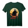Schwarze Katze mit Messer Halloween T-Shirt - Lustiges Murderous Cat Design für Katzenliebhaber und Halloween Kostüm Fans