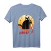 Schwarze Katze mit Messer Halloween T-Shirt - Lustiges Murderous Cat Design für Katzenliebhaber und Halloween Kostüm Fans