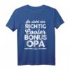 Lustiges Bonus Opa T-Shirt für Familie & Vatertag  Coole Sprüche für Stiefopa, Stiefgroßvater & Enkelkinder