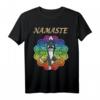 Lustiges Yoga Katze Vrikshasana Mandala Namaste T-Shirt für Yogafans & Katzenliebhaber