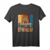 Retro Synthesizer Katzen T-Shirt - Vintage Synth Design, ideales Geschenk für elektronische Musikfans und Modular Keyboard Enthusiasten