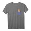 Degu Chest Pocket Nagetier Strauchratte T-Shirt  Lustiges Tiermotiv für Nagetierliebhaber & Degu-Besitzer