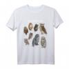 Eulen T-Shirt mit Arten von Eulen, Vogelarten und Eulenrassen - Klassisch geschnitten, doppelt genähter Saum