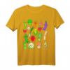 Kawaii Gemüse T-Shirt mit 18 bunten Gemüsesorten  Lustiges Cartoon Design für Vegetarier, Veganer & Gärtner