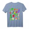 Kawaii Gemüse T-Shirt mit 18 bunten Gemüsesorten  Lustiges Cartoon Design für Vegetarier, Veganer & Gärtner