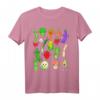 Kawaii Gemüse T-Shirt mit 18 bunten Gemüsesorten  Lustiges Cartoon Design für Vegetarier, Veganer & Gärtner