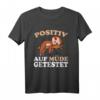 Lustiges Schlafshirt mit Spruch 'Positiv auf Müde getestet'  Bequemes Faultier Nachthemd für Morgenmuffel, Kinder und Erwachsene