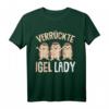Verrückte Igel Lady Damen T-Shirt  Süßes Tiermotiv, ideales Geschenk für Igel-Liebhaberinnen zu Weihnachten, Muttertag & Geburtstag