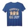 Verrückte Igel Lady Damen T-Shirt  Süßes Tiermotiv, ideales Geschenk für Igel-Liebhaberinnen zu Weihnachten, Muttertag & Geburtstag