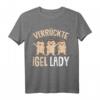 Verrückte Igel Lady Damen T-Shirt  Süßes Tiermotiv, ideales Geschenk für Igel-Liebhaberinnen zu Weihnachten, Muttertag & Geburtstag
